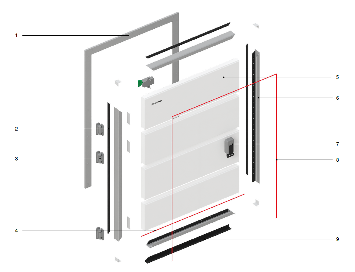 Распашные двери для холодильных камер купить в Краснодаре
